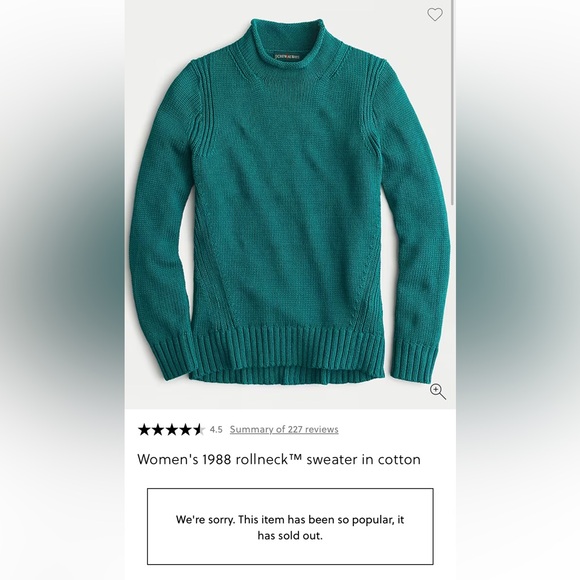 J. Crew Women’s 1988 Rollneck Sweater in Cotton - Picture 12 of 12